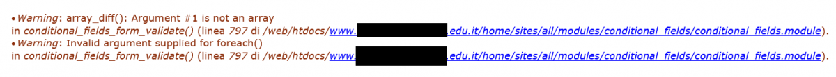 Errore in Conditional Files